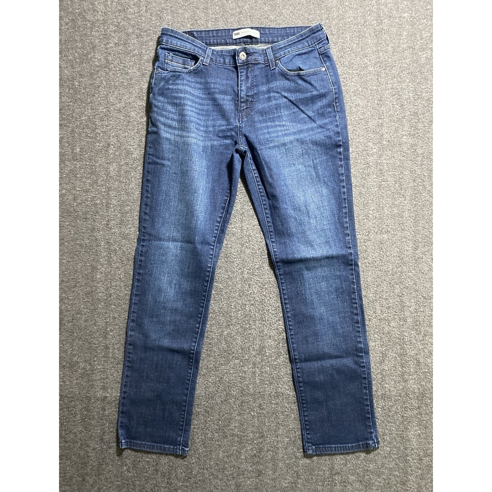 Levis Womens Mid Rise Skinny Jeans Medium Wash Blue Stretch Denim Size 12 M